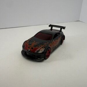 Hot Wheels Nissan 350Z Black Metallic Flame Heat Fleet 2008 Diecast Car 1/64